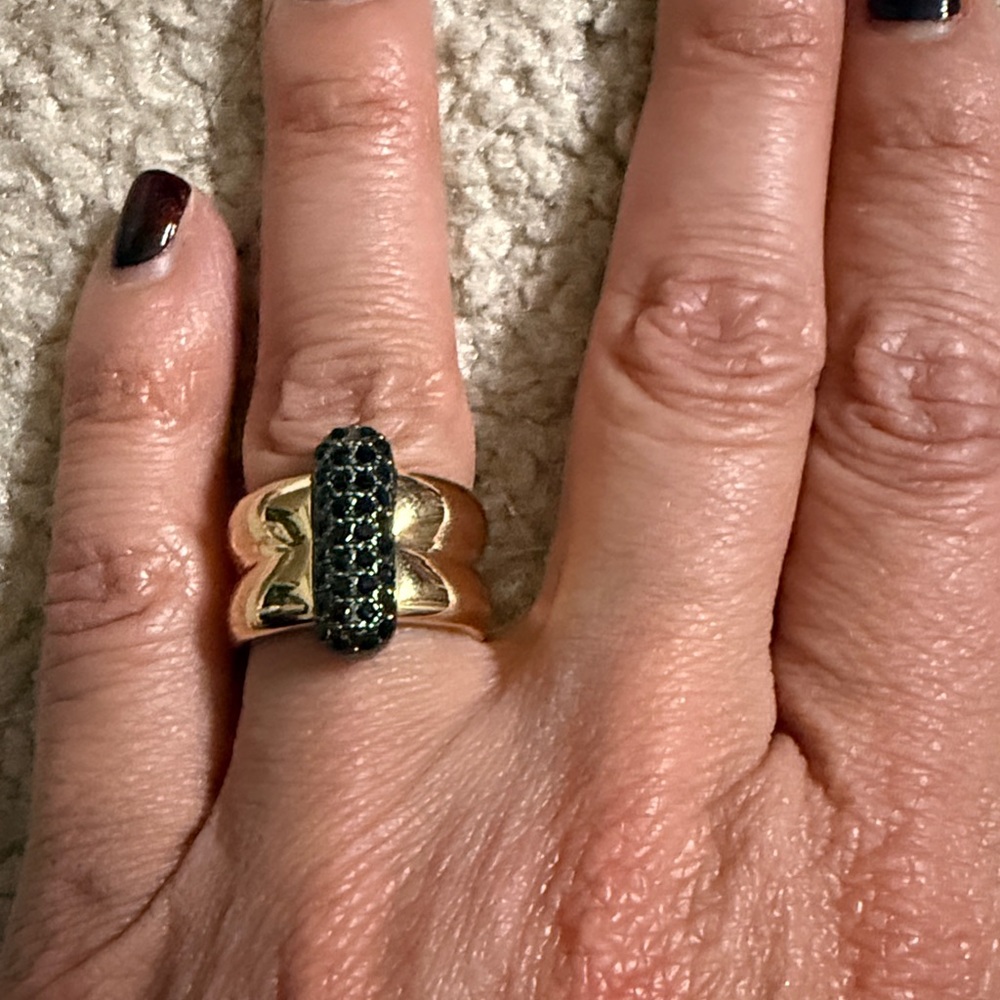 Park Lane Gold and Black Dusk Statement Ring
